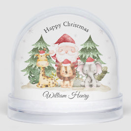 Kids Festive Santa Jungle Animals Snow Globe Gift Sneeuwbol
