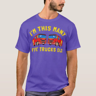 Kids Fire Truck 2nd Birthday Boy Toddler Firefight T-shirt