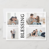 Kid's First Christmas Family Photo Script  Feestdagenkaart (Voorkant)