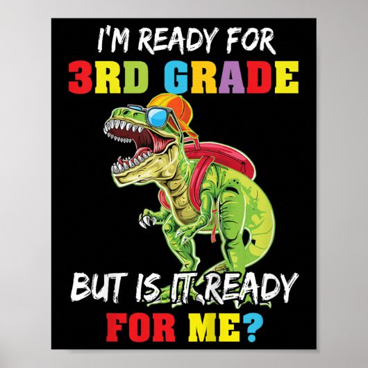 Kids First Day Of 3rd Grade Im Ready For Third Gra Poster (Voorkant)