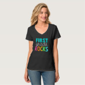 Kids First Grade Rocks School Back To School Teach T-shirt (Voorkant volledig)