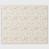 Kids Fishing Gear Fish Angler Hiking Camping Beige Cadeaupapier (Vlak)