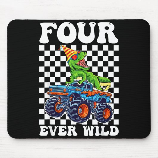 Kids Four Ever Wild Dinosaur Monster Truck 4th Bir Muismat (Voorkant)