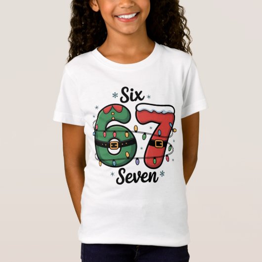 Kids' Funny 67 Christmas Lights Holiday T-shirt (Voorkant)
