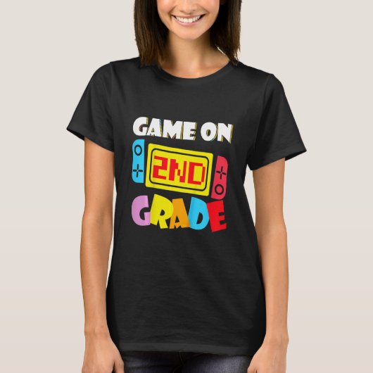 Kids Game On 2nd Grade Gaming First Day Back To Sc T-shirt (Voorkant)