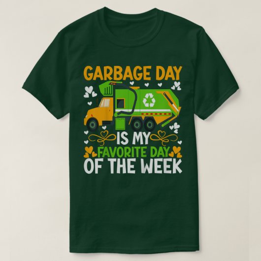 Kids Garbage Day Garbage Truck Costume For Boys To T-shirt (Design voorkant)