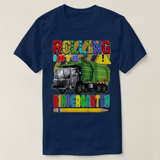 Kids Garbage Truck, Back to School - Rolling Into T-shirt (Design voorkant)