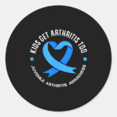 Kids Get Arthritis Too Juvenile Arthritis Awarenes Ronde Sticker (Voorkant)
