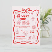 kids Gingerbread Decorating Party Invitation Kaart (Staand voorkant)