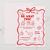 kids Gingerbread Decorating Party Invitation Kaart (Voorkant / Achterkant)