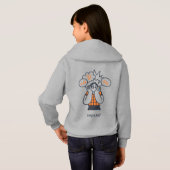 Kids - Girls grey hoodie (Achterkant volledig)