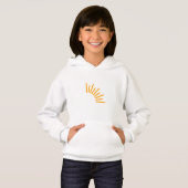 Kids - Girls white hoodie with logomark (Voorkant volledig)