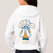 Kids - Girls white hoodie with logomark (Achterkant)