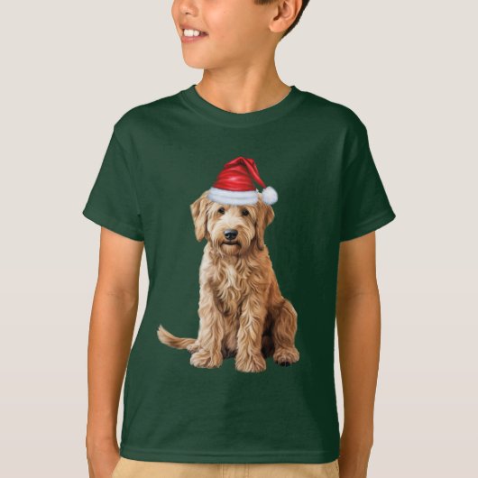 Kids Goldendoodle Dog Lover Funny Christmas T-shirt (Voorkant)