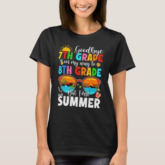 Kids Goodbye 7th Grade Graduation To 8th Grade Bea T-shirt (Voorkant)