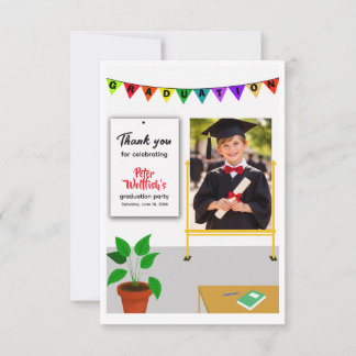 Kid's Graduation Party Thank You Card Bedankkaart