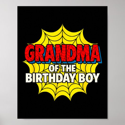 Kids Grandma Of The Birthday Boy Sder Theme Party  Poster (Voorkant)