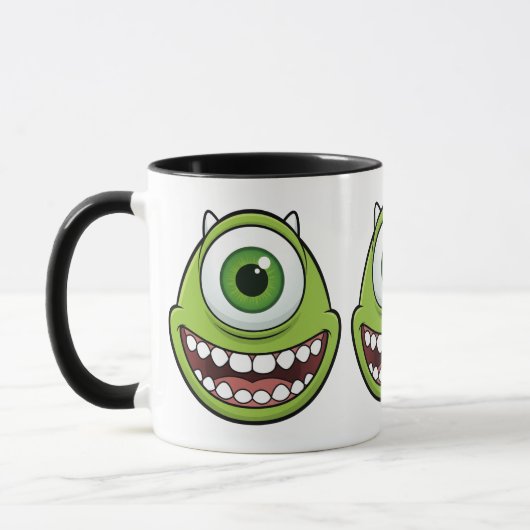 Kids Green One-Eyed Monster Cute Funny Mug Mok (Links)