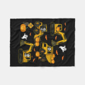 Kids Halloween Construction Trucks Costume Toddler Fleece Deken (Voorkant (Horizontaal))