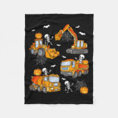 Kids Halloween Construction Trucks Costume Toddler Fleece Deken (Voorkant)