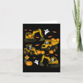 Kids Halloween Construction Trucks Costume Toddler Kaart (Voorkant)