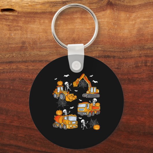 Kids Halloween Construction Trucks Costume Toddler Sleutelhanger (Voorkant)