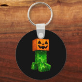 Kids Halloween Gamer Xel Jack O Lantern Pumpkin Bo Sleutelhanger (Voorkant)