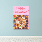 Kid's Halloween Party Canvas Afdruk (Insitu (Houten vloer))