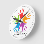 Kids' Hands School Psychology Wall Clock Ronde Klok (Hoek)
