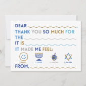 Kids Hanukkah Thank You Cards | Fill In The Blank Feestdagenkaart (Voorkant)