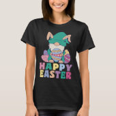 Kids Happy Easter Cute Trex Bunny Ear Easter Eggs  T-shirt (Voorkant)