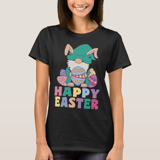 Kids Happy Easter Cute Trex Bunny Ear Easter Eggs  T-shirt (Voorkant)
