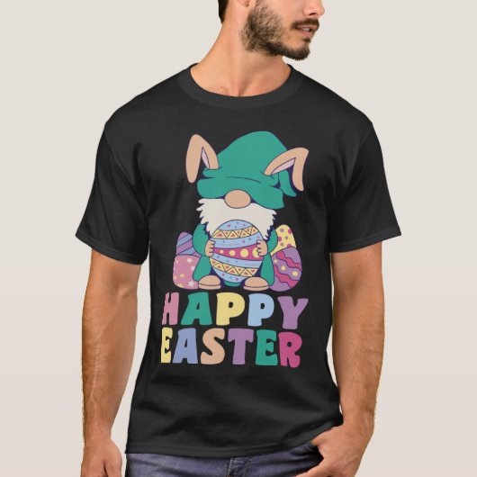 Kids Happy Easter Cute Trex Bunny Ear Easter Eggs  T-shirt (Voorkant)