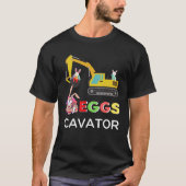 Kids Happy Easter Egg Hunt Bunny Excavator  EggsCa T-shirt (Voorkant)