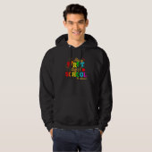Kids Happy First Day Of School Back To School Stud Hoodie (Voorkant volledig)