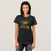 Kids Happy First Day Of School Back To School Stud T-shirt (Voorkant volledig)