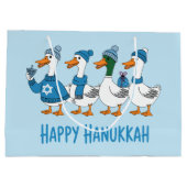 Kids Happy Hanukkah Gift Bag Groot Cadeauzakje (Achterkant)