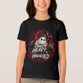 💀 Kids Heavy & Haunted Ghost Barbell T-shirt (Voorkant)