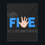 Kids High Five - Cool 5 Year Old Kids Birthday Gif Fleece Deken<br><div class="desc">Kinder 5-jarige kinderen van 5 jaar en ouder - cadeau</div>