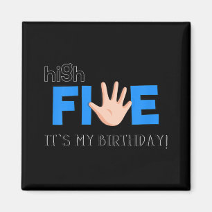 Kids High Five - Cool 5 Year Old Kids Birthday Gif Magneet
