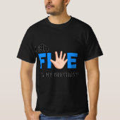 Kids High Five - Cool 5 Year Old Kids Birthday Gif T-shirt (Voorkant)