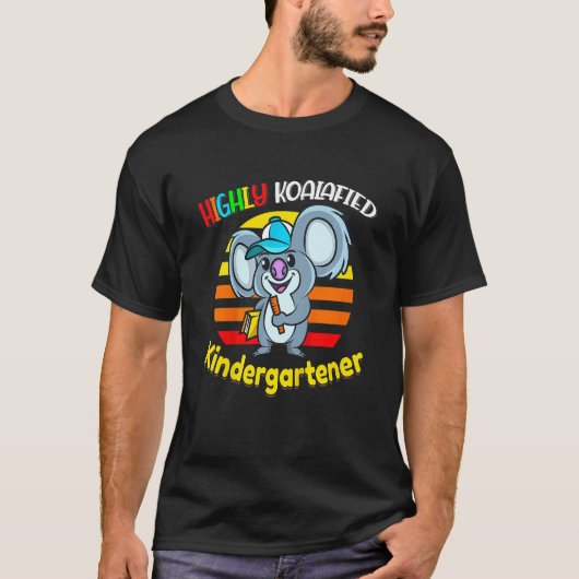 Kids Highly Koalafied Kindergartener Back To Schoo T-shirt (Voorkant)