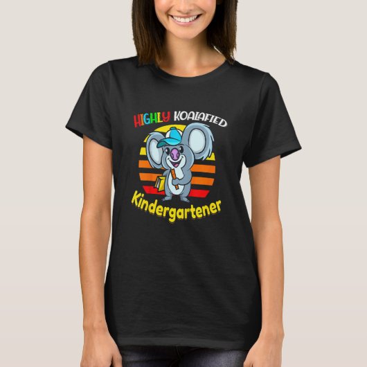 Kids Highly Koalafied Kindergartener Back To Schoo T-shirt (Voorkant)