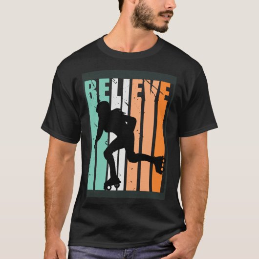 Kids I Love Roller Skating Team Believe Inline Ska T-shirt (Voorkant)