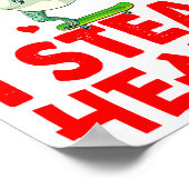 Kids I Steal Hearts Dinosaur Valentines Day For Ba Poster (Hoek)