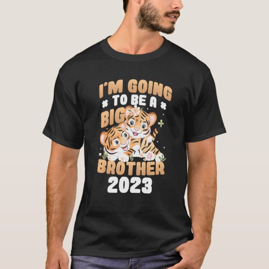 Kids I'm Going To Be A Big Brother 2023 Pregnancy T-shirt (Voorkant)