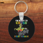 Kids I'm Ready To Crush First Grade Monster Truck  Sleutelhanger (Voorkant)