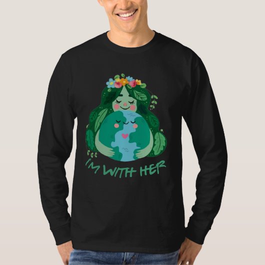 Kids Im With Her Earth Day Pro Save Environment To T-shirt (Voorkant)