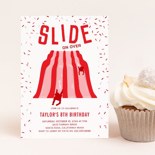 Kids Indoor Playground Red Birthday Party Kaart