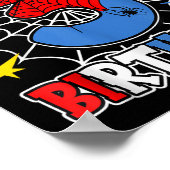 Kids Its My 3rd Birthday Spider Theme Party 3 Year Poster (Hoek)